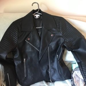 Black Faux Leather Jacket
